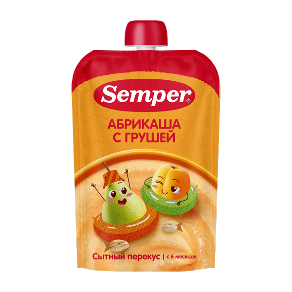 Грушево-абрикосовое пюре с кашей