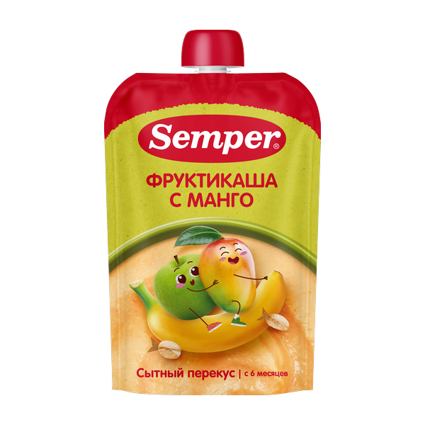 Мультифруктовое пюре с кашей